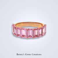 Playful Pink Sapphire Stack Ring - Benny's Gems Creations