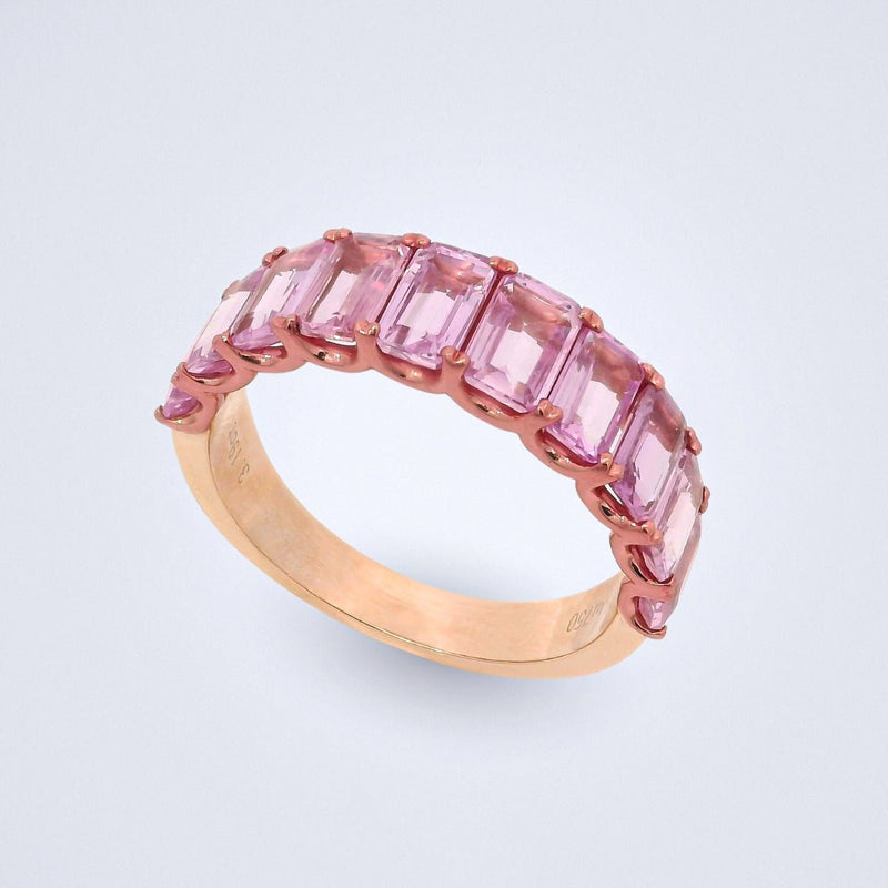 Playful Pink Sapphire Stack Ring - Benny's Gems Creations