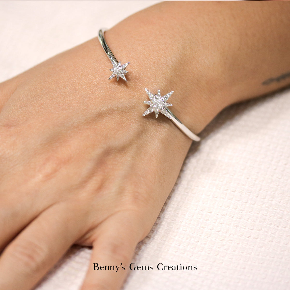 Polaris Diamond Bangle - Benny's Gems Creations