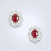 Precious Ruby Diamond Earring - Benny's Gems Creations