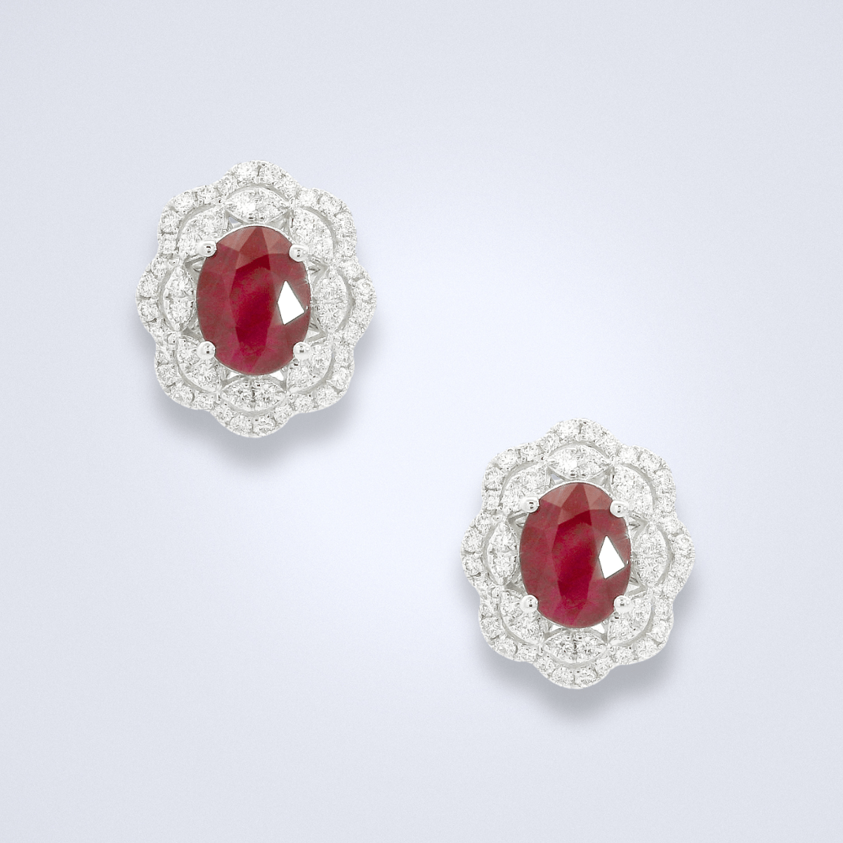 Precious Ruby Diamond Earring - Benny's Gems Creations
