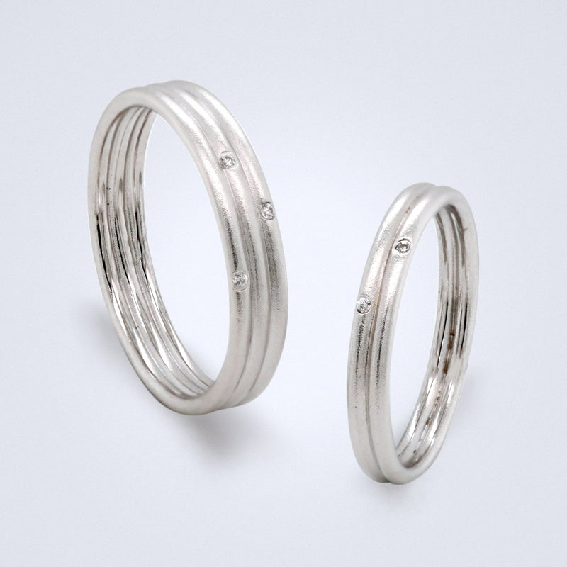Present Space Wedding Bands - Futago Bridal - Benny's Gems Creations