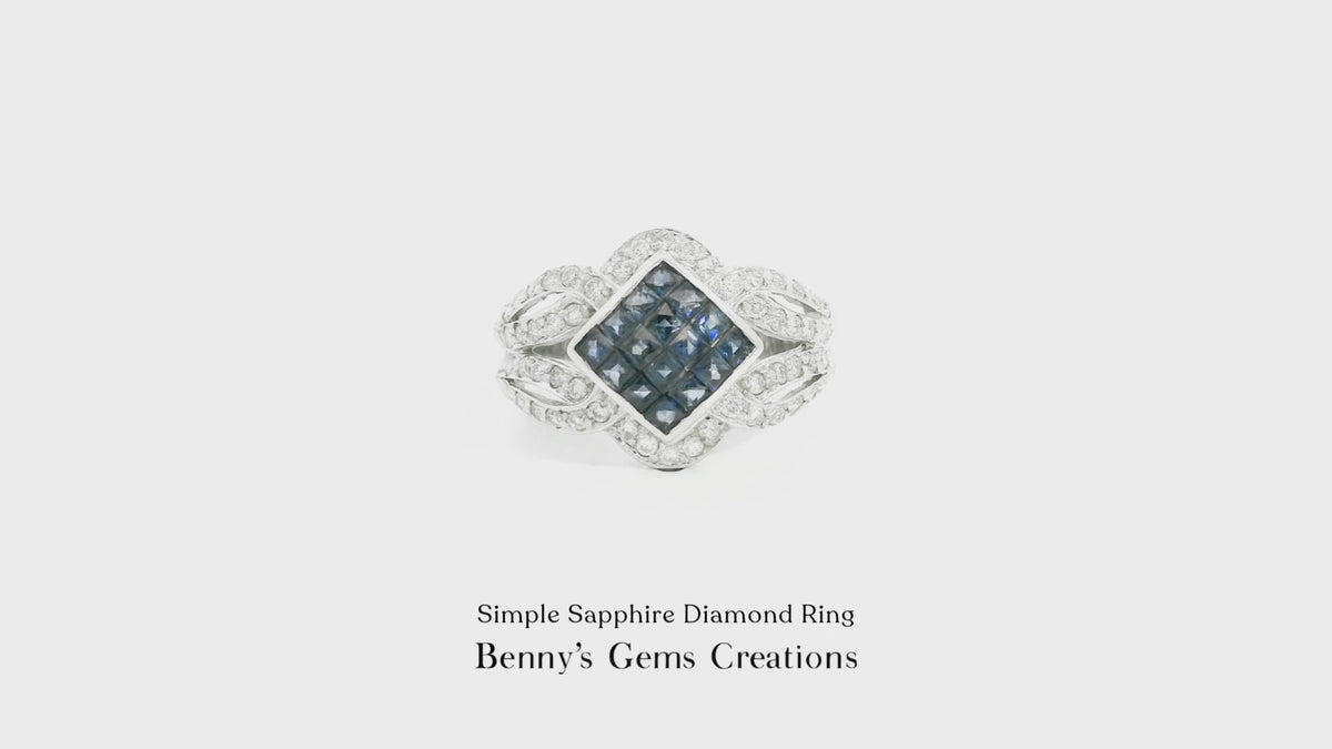 Simple Sapphire Diamond Ring