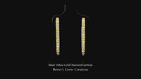 Sleek Yellow Gold Diamond Earrings