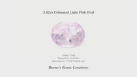 3.62ct Unheated Light Pink Oval