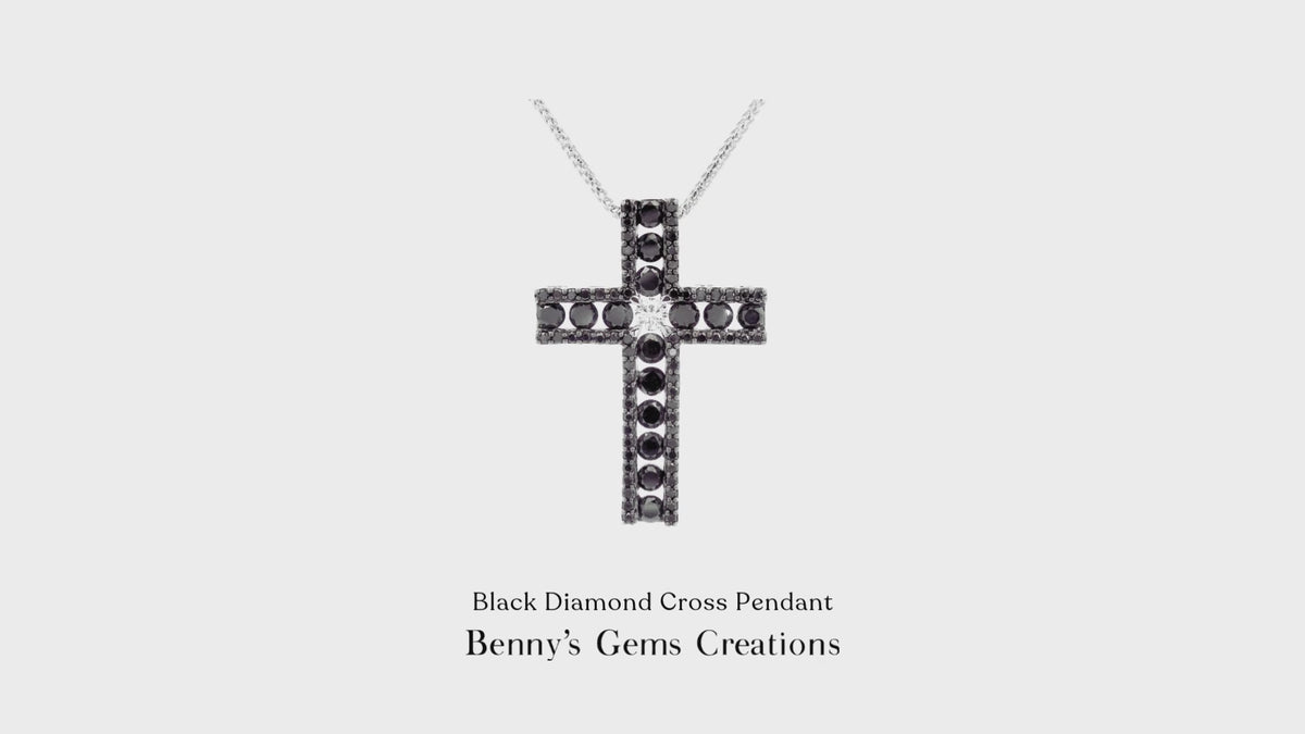 Black Diamond Cross Pendant