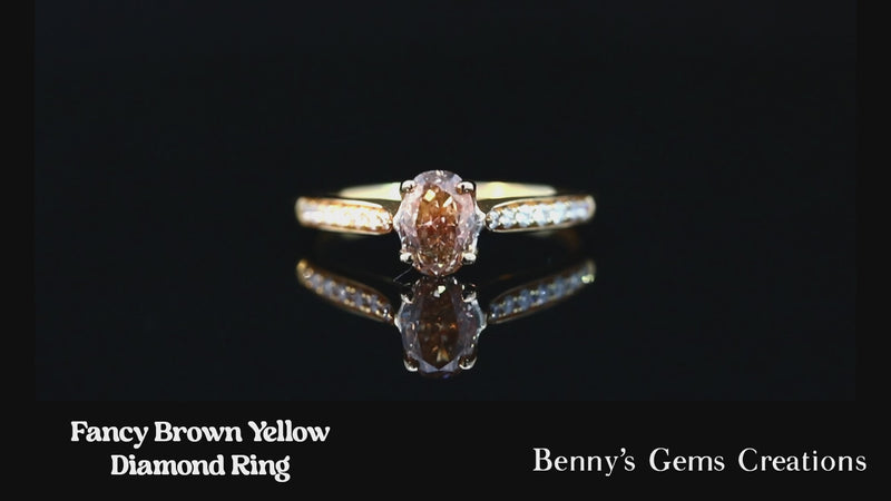 fancy brown yellow diamond ring