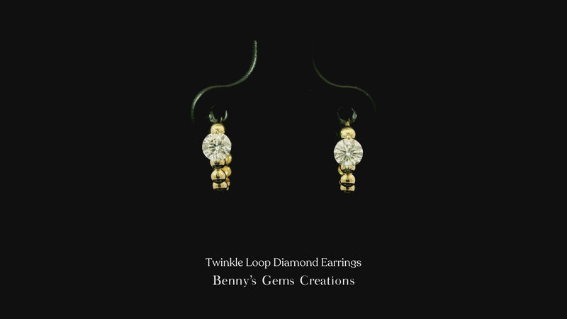 Twinkle Loop Diamond Earrings
