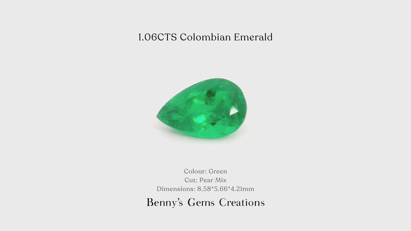 1.06CTS Colombian Emerald - Benny's Gems Creations
