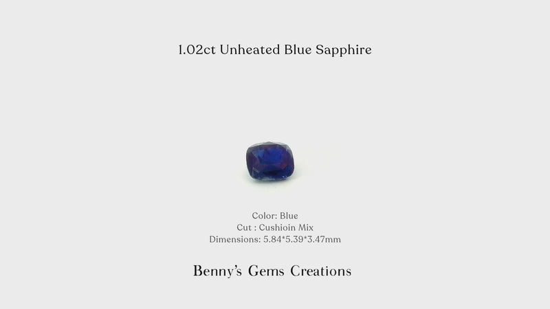 1.02ct Unheated Sapphire