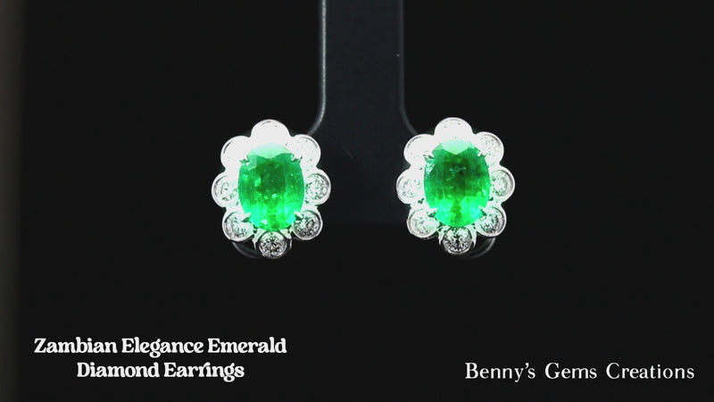 emerald earring diamond elegance