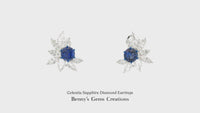 Celestia Sapphire Diamond Earrings