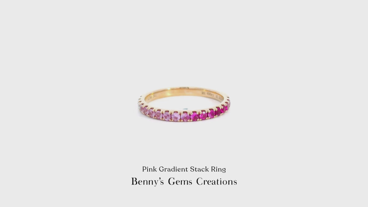 Pink Gradient Stack Ring