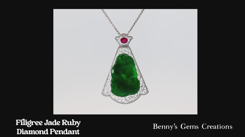 pendant jade ruby diamond