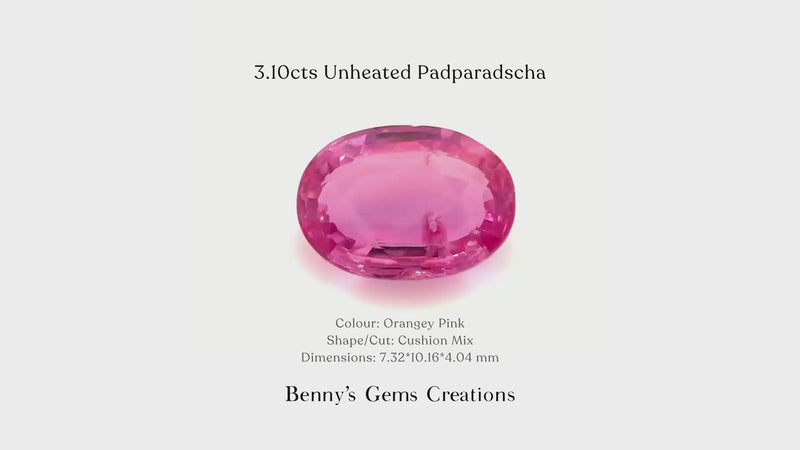 3.10cts Unheated Padparadscha