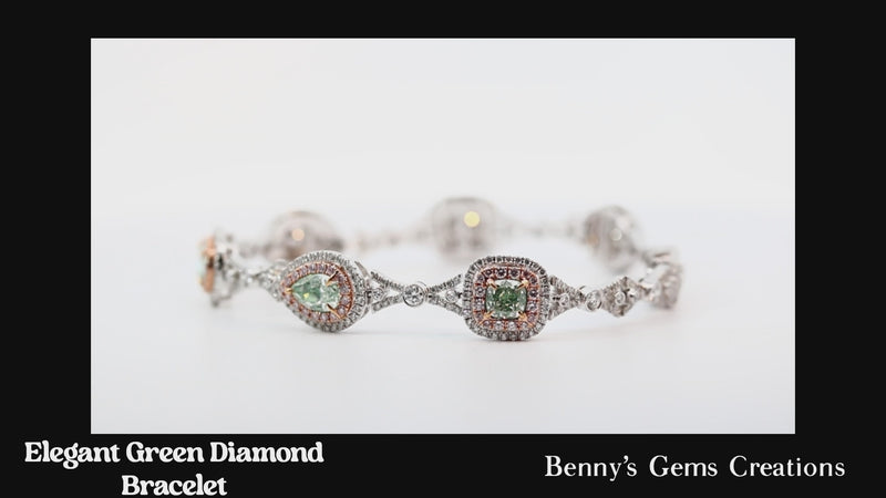 Elegant Green Diamond Bracelet