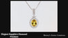 pendant sapphire yellow diamond elegant