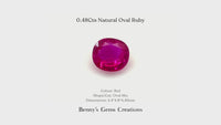 0.48Cts Natural Oval Ruby
