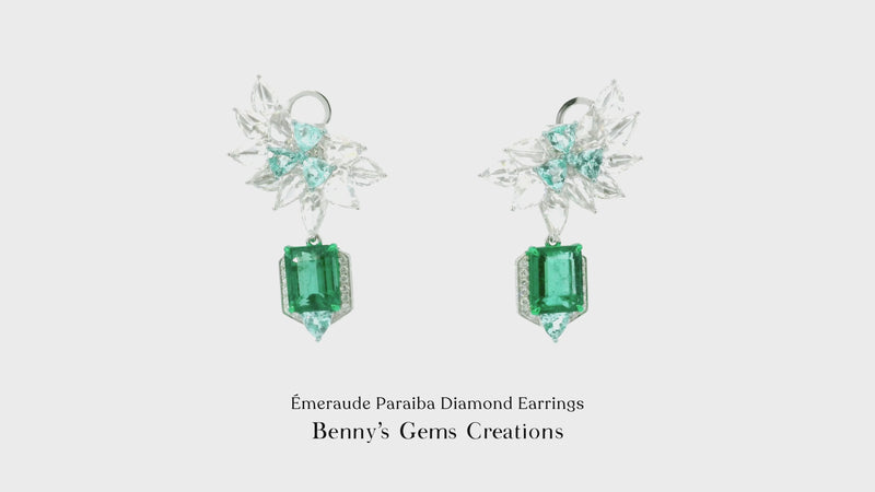 Émeraude Paraiba Diamond Earrings