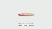 Pink Sapphire Gradient Stack Ring