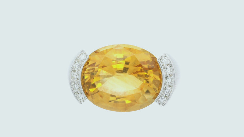 Citrine Diamond Ring