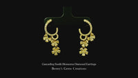 Cascading Sunlit Blossoms Diamond Earrings