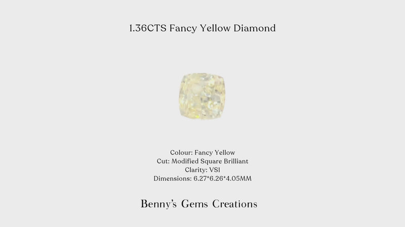 1.36cts fancy yellow diamond
