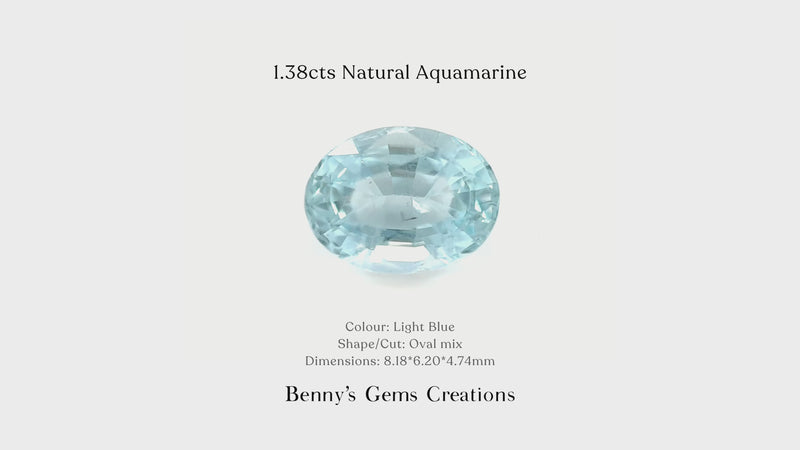 1.38cts Natural Aquamarine