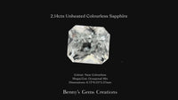 2.14cts Unheated Colourless Sapphire