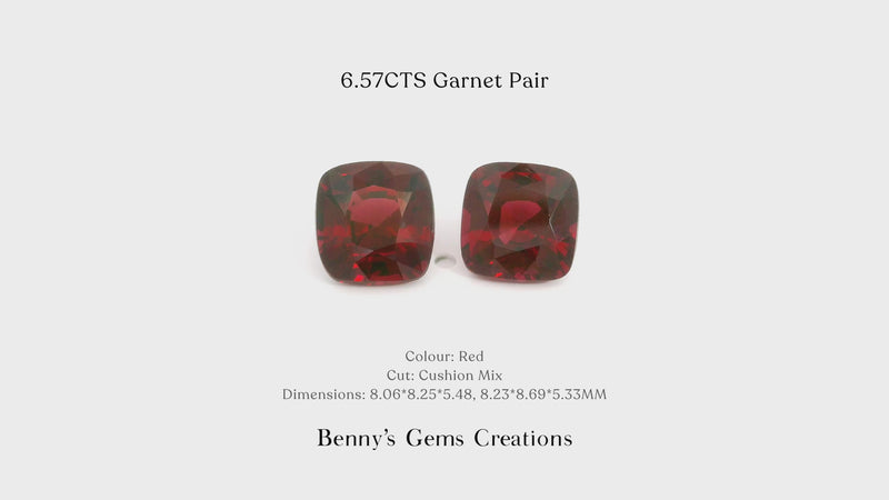 6.57CTS Garnet Pair