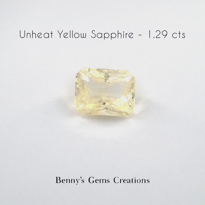 1.29cts Unheated Yellow Sapphire