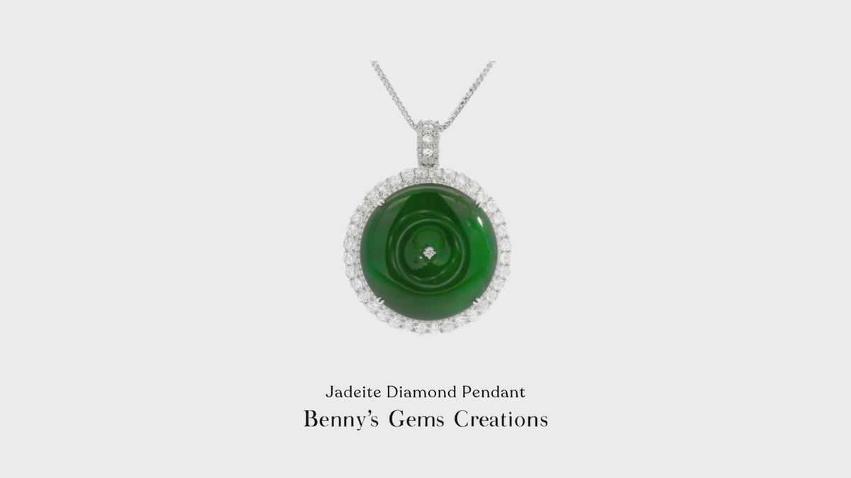 Jadeite Diamond Pendant