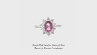 Classic Pink Sapphire Diamond Ring