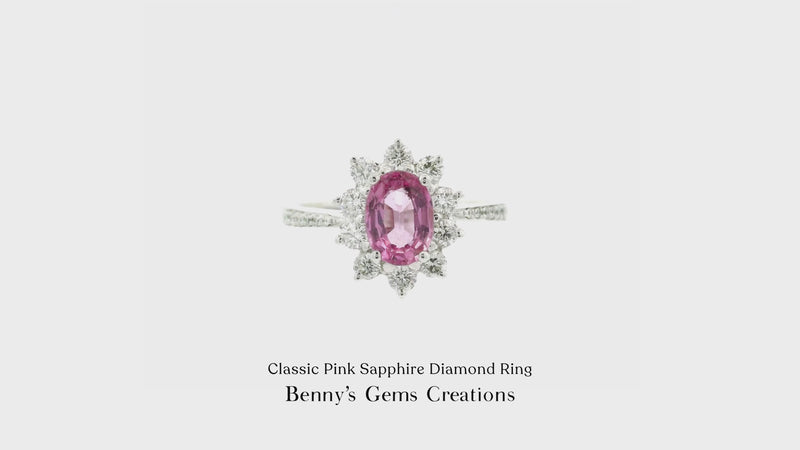 Classic Pink Sapphire Diamond Ring