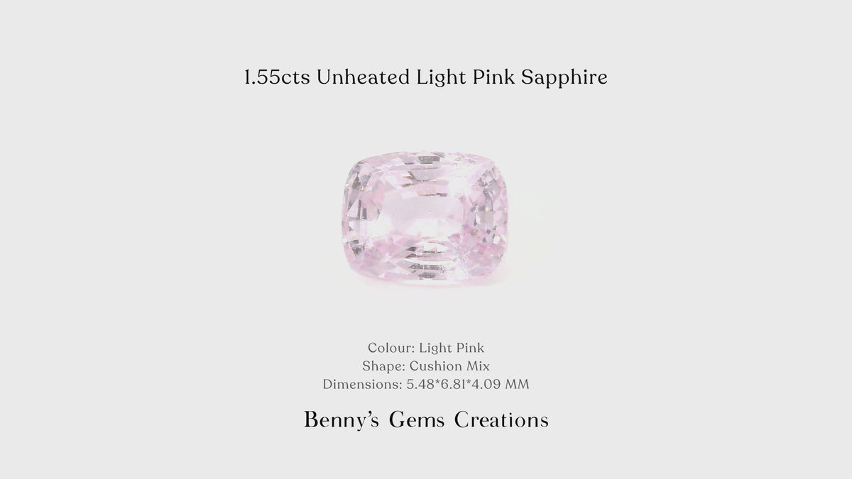 1.55cts Unheated Light Pink Sapphire