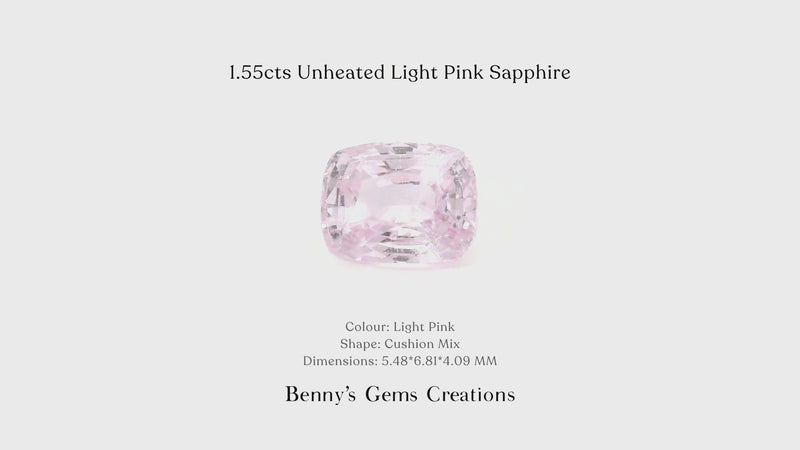 1.55cts Unheated Light Pink Sapphire