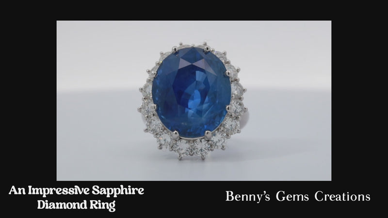 Ring An Impressive Sapphire Diamond 