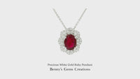 Precious White Gold Ruby Pendant