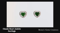 earring heart jade small