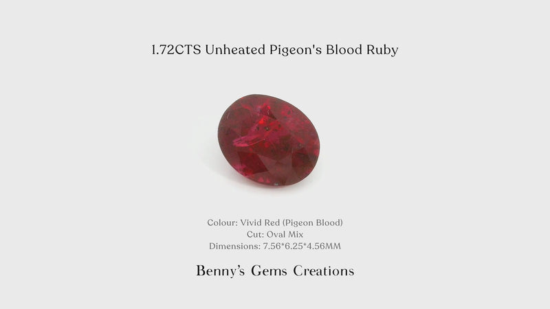 1.72CTS Unheated Pigeon's Blood Ruby