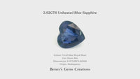2.92CTS Unheated Blue Sapphire