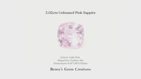 3.02cts Unheated Pink Sappire