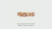 Princess Padparadscha Diamond Ring