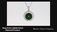 pendant jadeite jade diamond deep green 