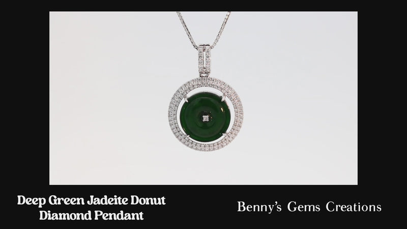 pendant jadeite jade diamond deep green 