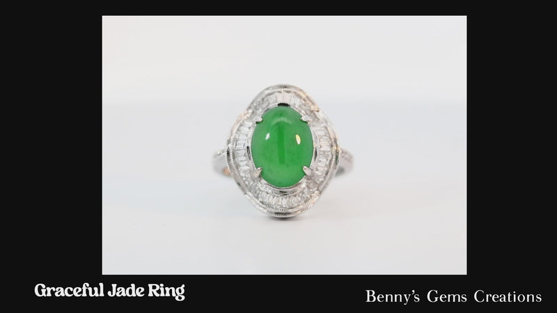 ring jade diamond saddle 