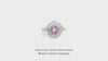Delicate Rose Sapphire Diamond Ring