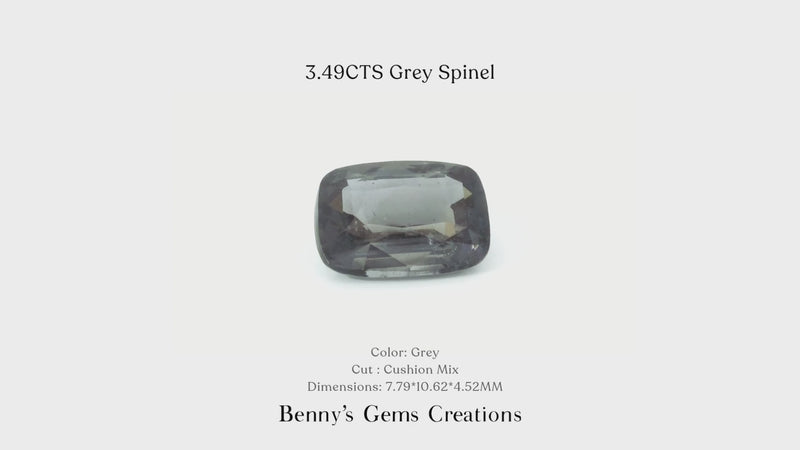 3.49CTS Grey Spinel - Benny's Gems Creations

