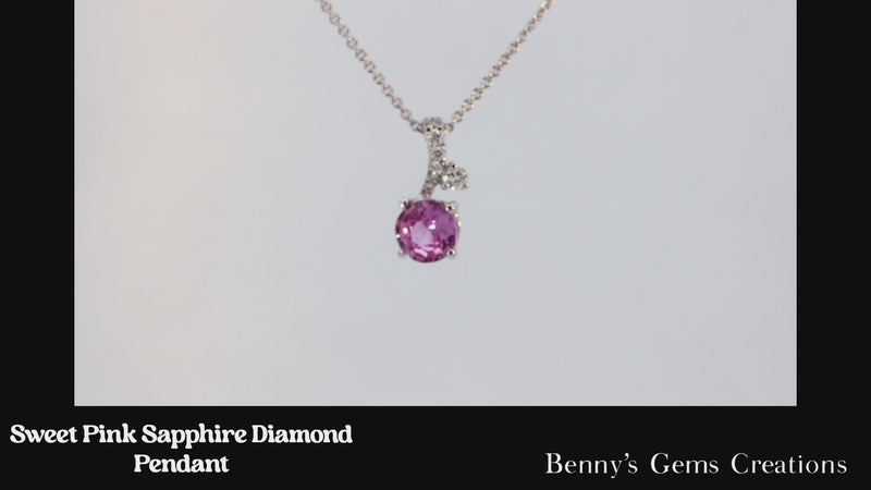 pink sapphire diamond pendant