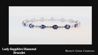 bracelet sapphire blue diamond